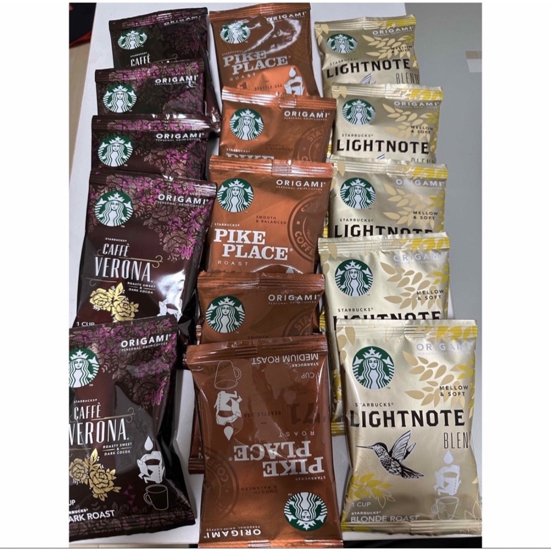 Starbucks Coffee(スターバックスコーヒー)のスターバックスオリガミセット15個 食品/飲料/酒の飲料(コーヒー)の商品写真