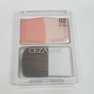 セザンヌケショウヒン(CEZANNE（セザンヌ化粧品）)の未使用 CEZANNE セザンヌ チーク＆ハイライト 02 ピンクコーラル(チーク)