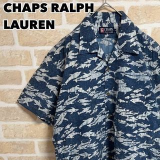 ポロラルフローレン(POLO RALPH LAUREN)の90s CHAPS RALPH LAUREN 総柄シャツ オープンカラー イルカ(シャツ)