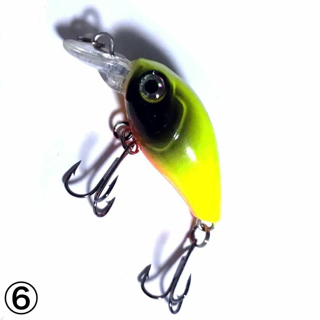 見事な スモールクランクベイト 4.5cm 3.8g 合計2個 ①⑥ラトル入