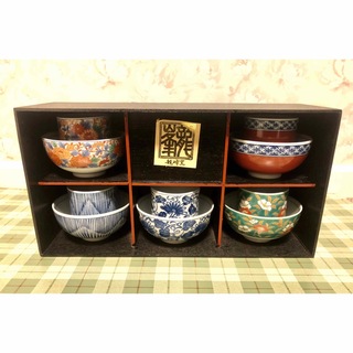 龍峰窯　絵変り 茶碗　湯呑み5つセット　陶器(食器)