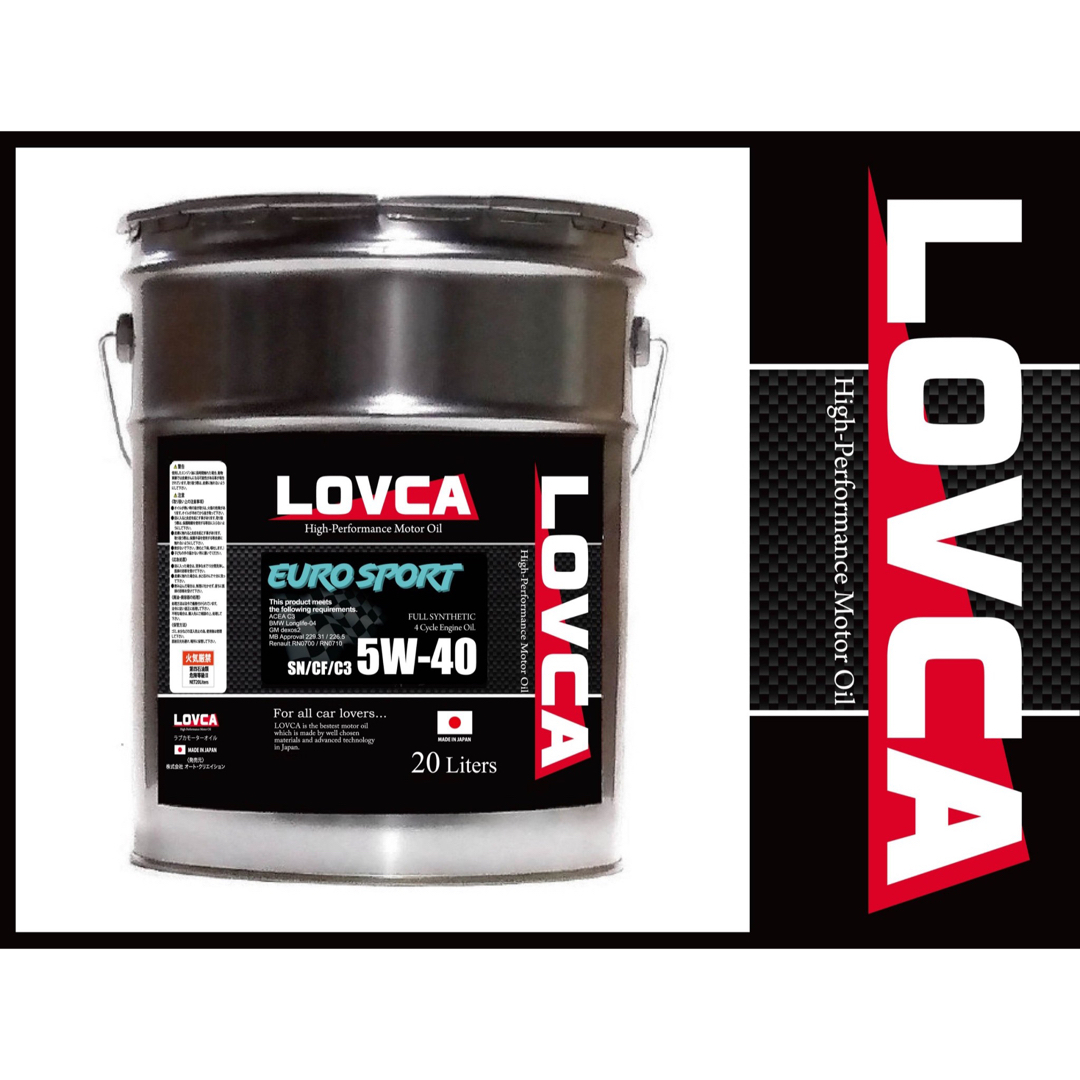 送料無料 LOVCA SPORT 5W-40 20L 日本製 100%化学合成