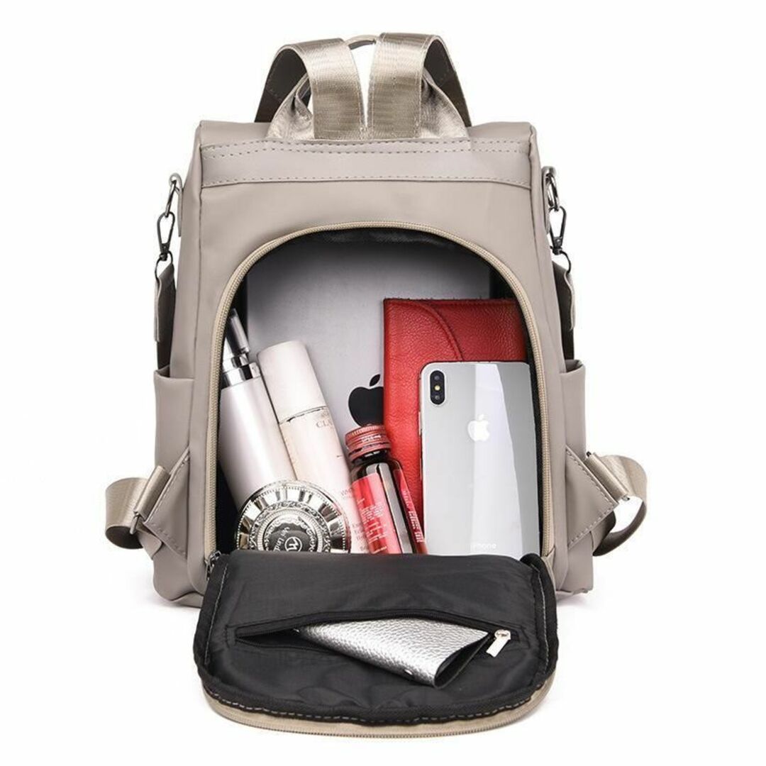 リュック 3WAY グレー 灰色 ショルダーバッグ 手提げ レディースのバッグ(リュック/バックパック)の商品写真