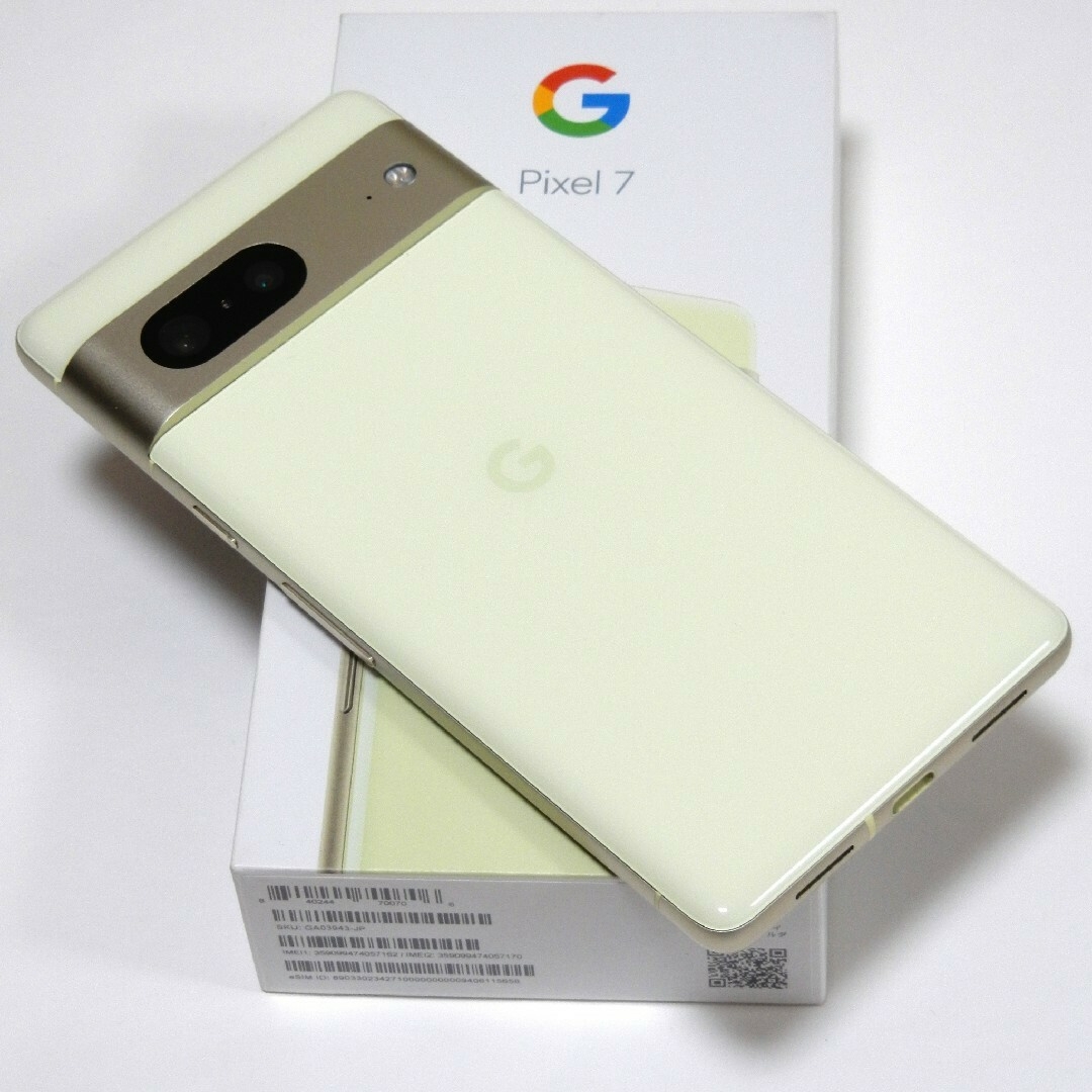 オンライン セールほぼ新品 128GB レモングラス Pixel 7 SIMフリー ...