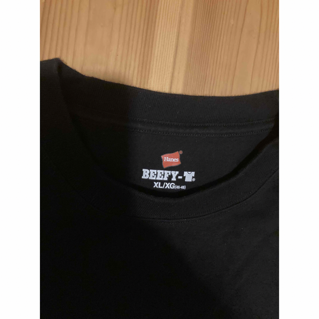 Hanes(ヘインズ)のヘインズ ビーフィー ロンT ブラック サイズXL メンズのトップス(Tシャツ/カットソー(七分/長袖))の商品写真