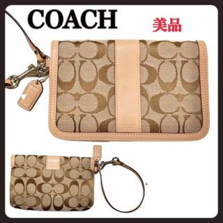 コーチ(COACH)の【レア ヴィンテージ美品]COACH コーチ キャンパスレザー 小物入ポーチ(その他)