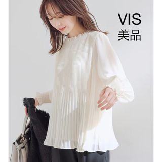 ヴィス(ViS)のVIS ビス　洗えるシフォンプリーツブラウス(シャツ/ブラウス(長袖/七分))