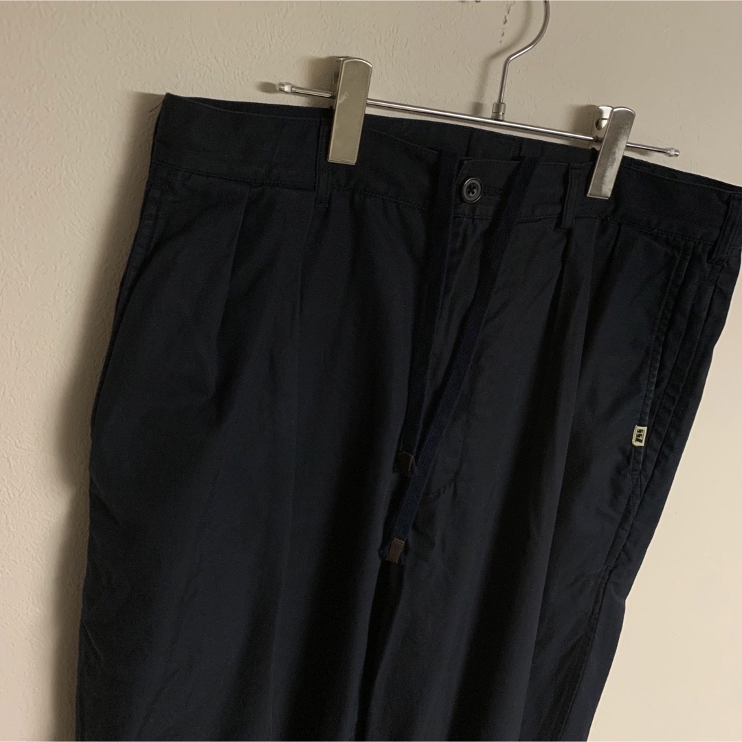 SSZ エスエスズィー 18AW 2タック スラックス パンツ ネイビー-