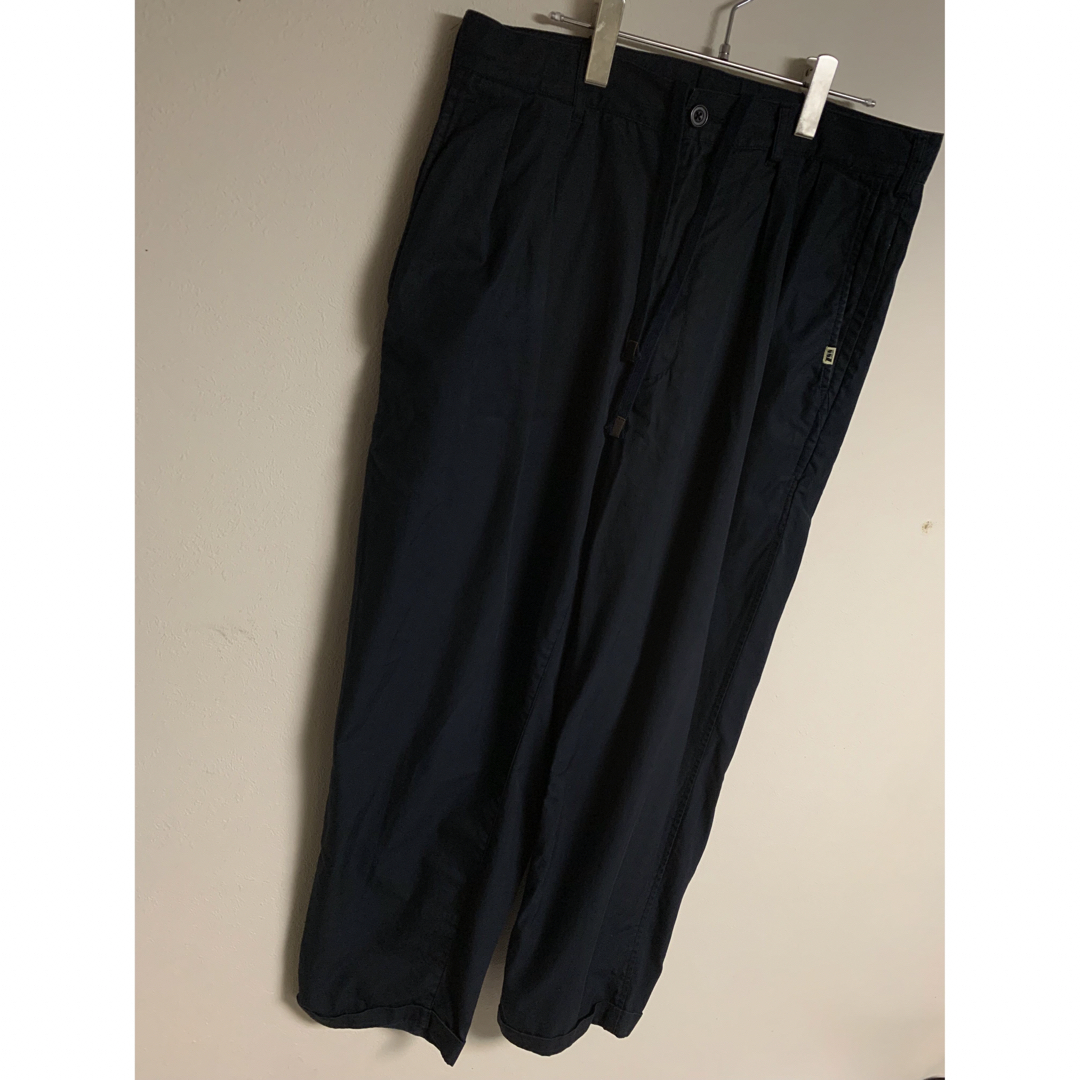 SSZ エスエスズィー 18AW 2タック スラックス パンツ ネイビー-
