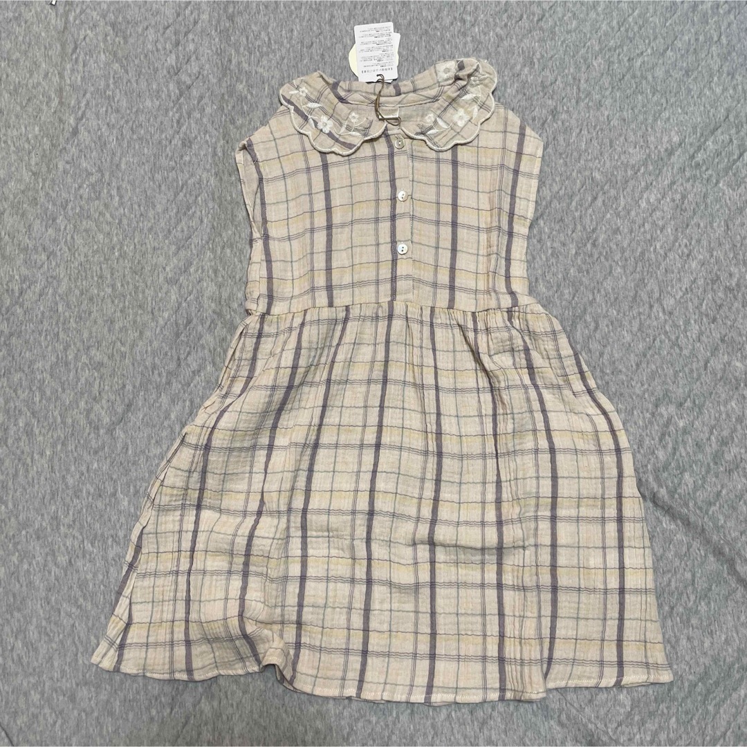 テータテート　tete a tete ワンピース 110 チェック【新品】 キッズ/ベビー/マタニティのキッズ服女の子用(90cm~)(ワンピース)の商品写真