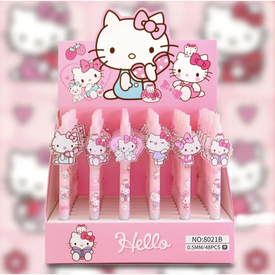 新品！可愛いキティちゃんのゲルボールペン♡0.5mm中性インク黒♡6本セット♡ | フリマアプリ ラクマ