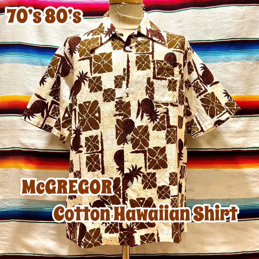 McGREGOR(マックレガー)の70’s 80’s McGREGOR パイナップル柄 ハワイアンシャツ メンズのトップス(シャツ)の商品写真