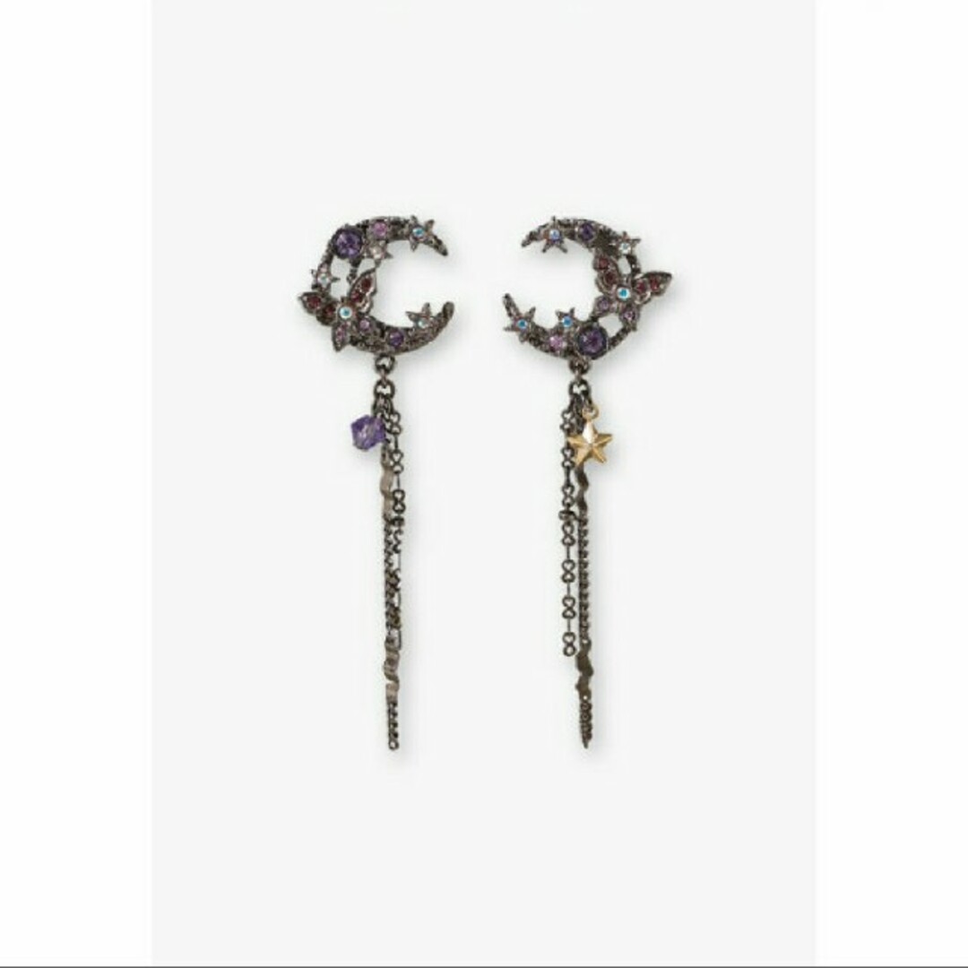 ANNA SUI ピアス 月モチーフ 蝶 星 - ピアス