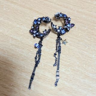 でのお買い物をお楽しみください ANNA SUI ピアス 月 星 2way アナスイ