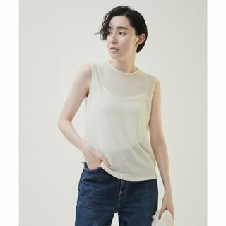 サロンアダムエロぺ(SALON adam et rope')の【オフホワイト（15）】KINANシアーリブノースリーブプルオーバー【洗える】(カットソー(長袖/七分))