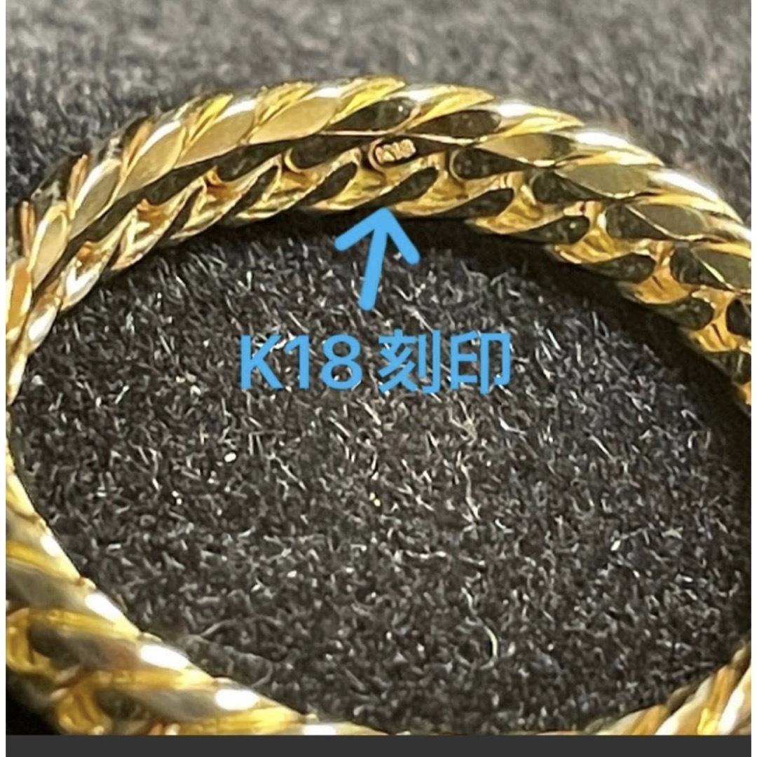 K18イエローゴールドハードタイプ6面ダブル喜平指輪。