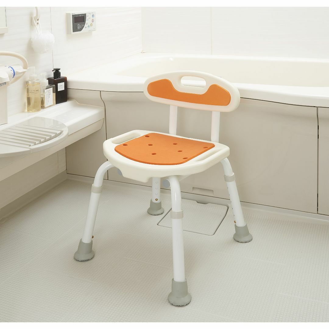 お風呂椅子 選べる４色 サテライト 福浴軽量コンパクトシャワーチェアー 高さ調節 5