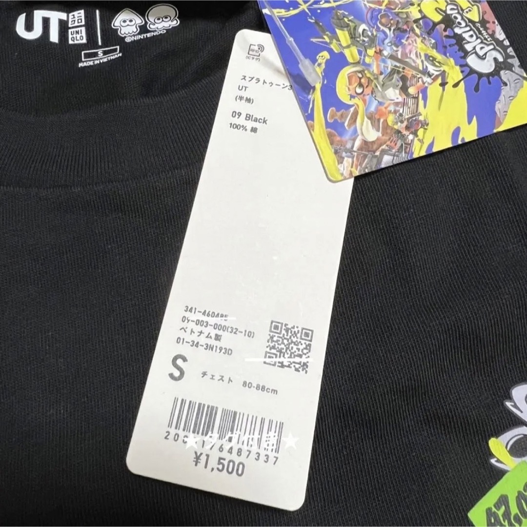 UNIQLO(ユニクロ)のユニクロ スプラトゥーン3 Tシャツ UT 半袖 ブラック S メンズのトップス(Tシャツ/カットソー(半袖/袖なし))の商品写真