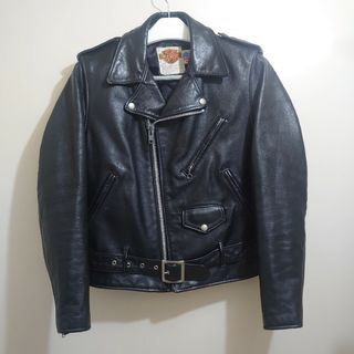 ショット ライダースジャケット(メンズ)(ブルー・ネイビー/青色系)の