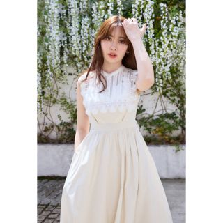 ハーリップトゥ(Her lip to)のherlipto Grace Cotton-Blend Long Dress M(ロングワンピース/マキシワンピース)