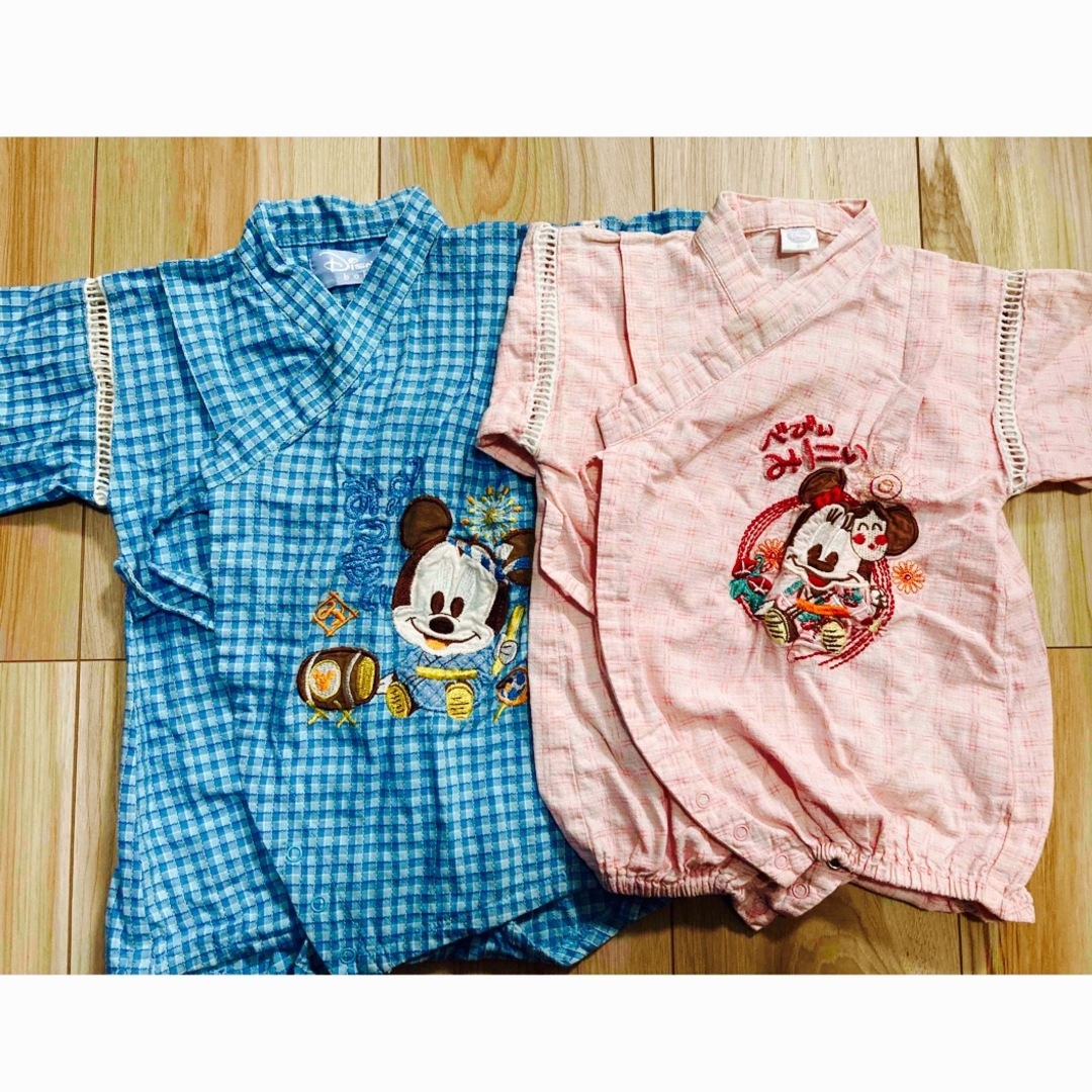 ディズニー　甚平２枚セット キッズ/ベビー/マタニティのキッズ服男の子用(90cm~)(甚平/浴衣)の商品写真