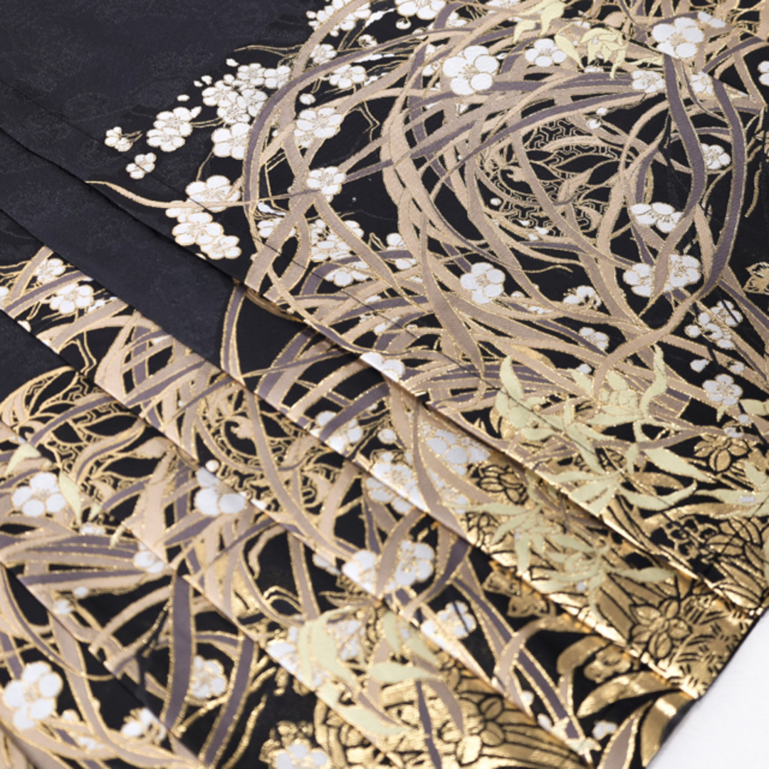 金盞銀台 織錦馬面裙　黒金色ロングスカート　明製漢服　中国伝統衣装　西陣織　着物 2
