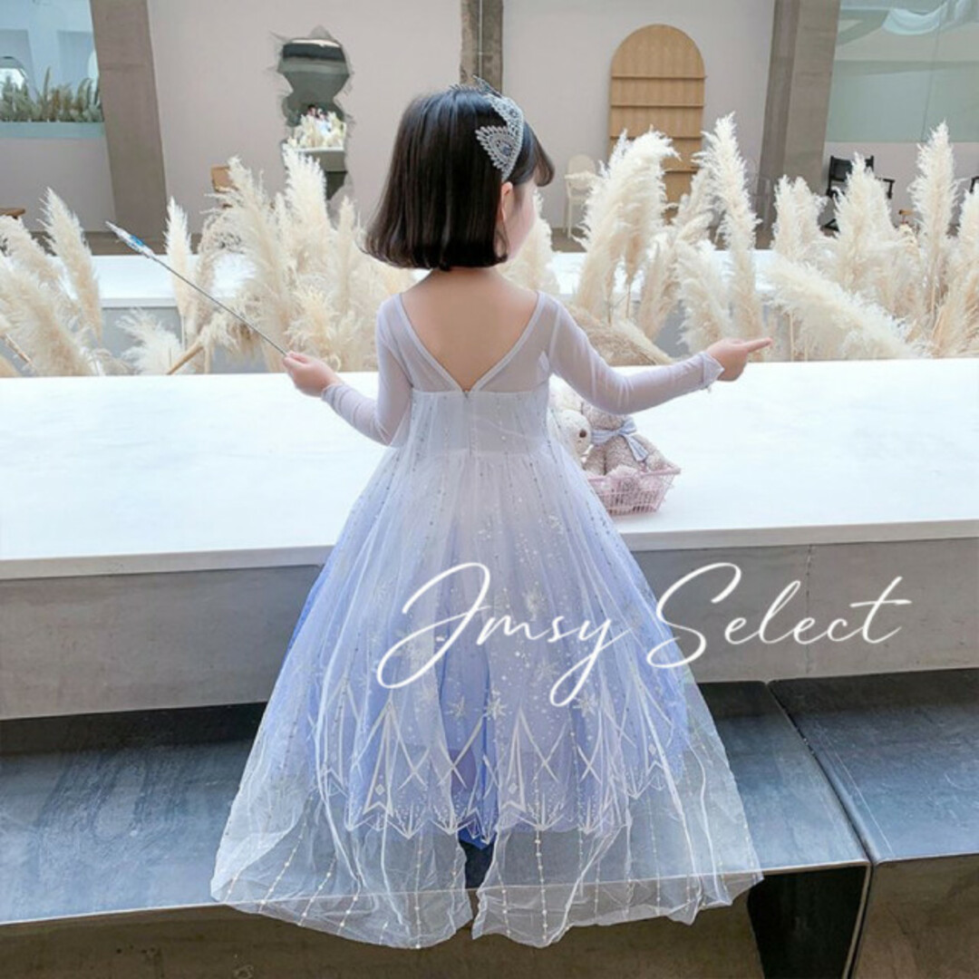 100cm▶︎エルサドレス ニット 白 プリンセスドレス アナと雪
