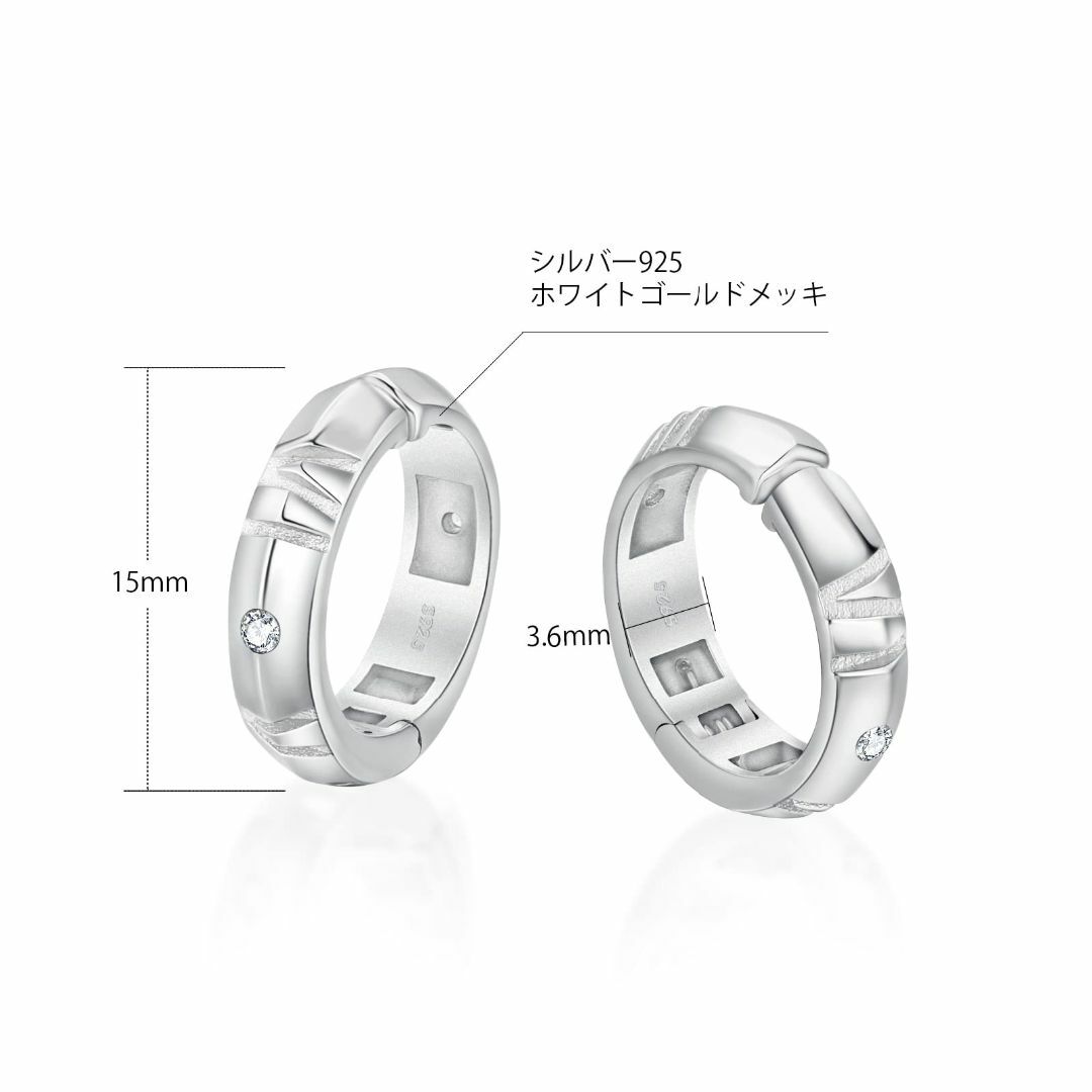 【色: b.ローマ数字刻印】KRKC&CO イヤリング メンズ フェイクピアス