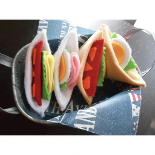 フェルトおままごと★サンドイッチ4個セット(知育玩具)