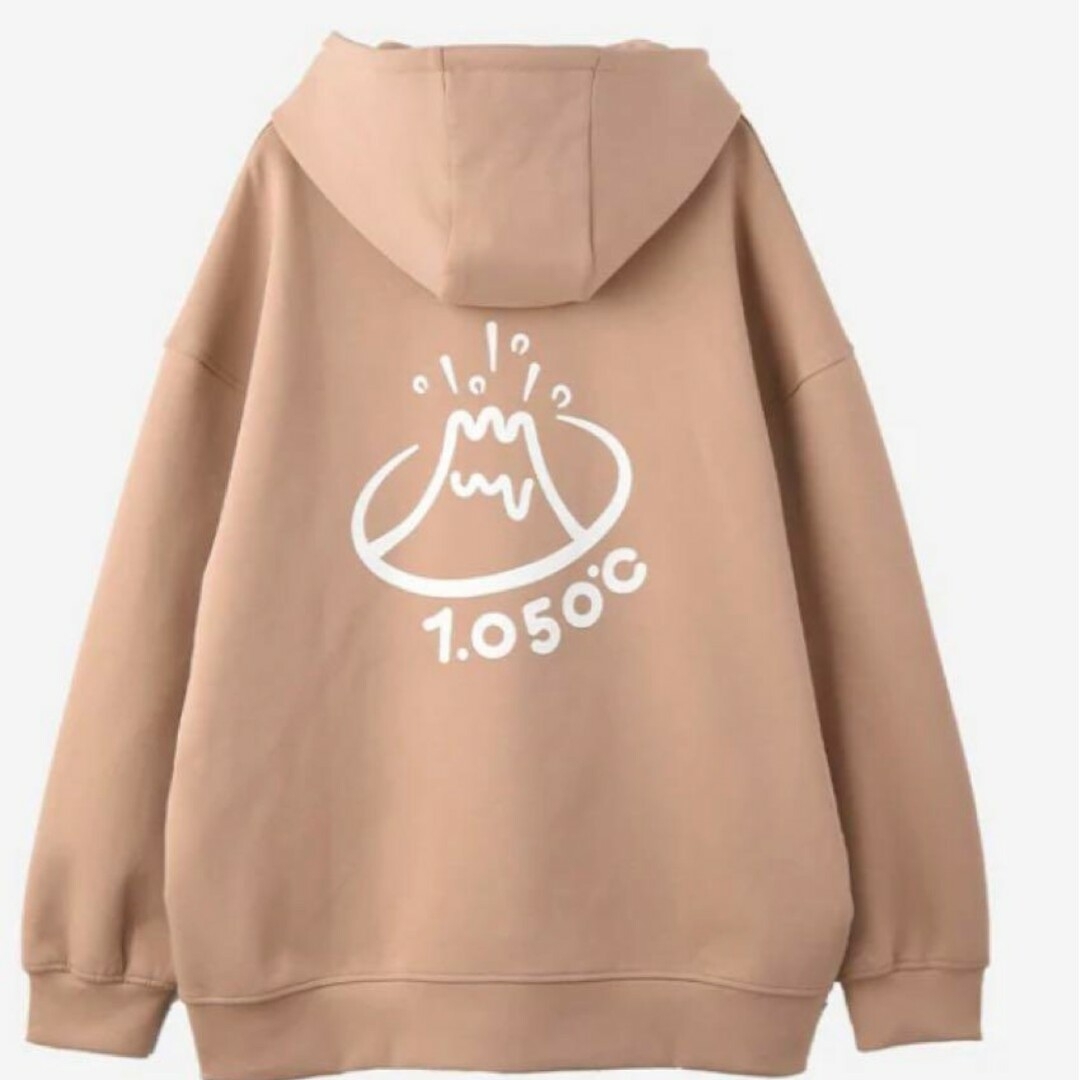 Mサイズ   1.050°C Logo Hoodie パーカー ベージュ