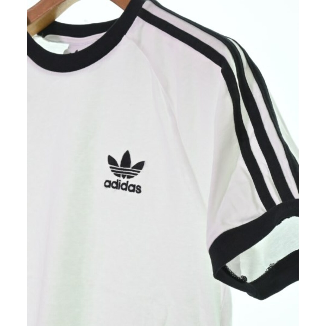 adidas(アディダス)のadidas アディダス Tシャツ・カットソー S 白x黒 【古着】【中古】 メンズのトップス(Tシャツ/カットソー(半袖/袖なし))の商品写真