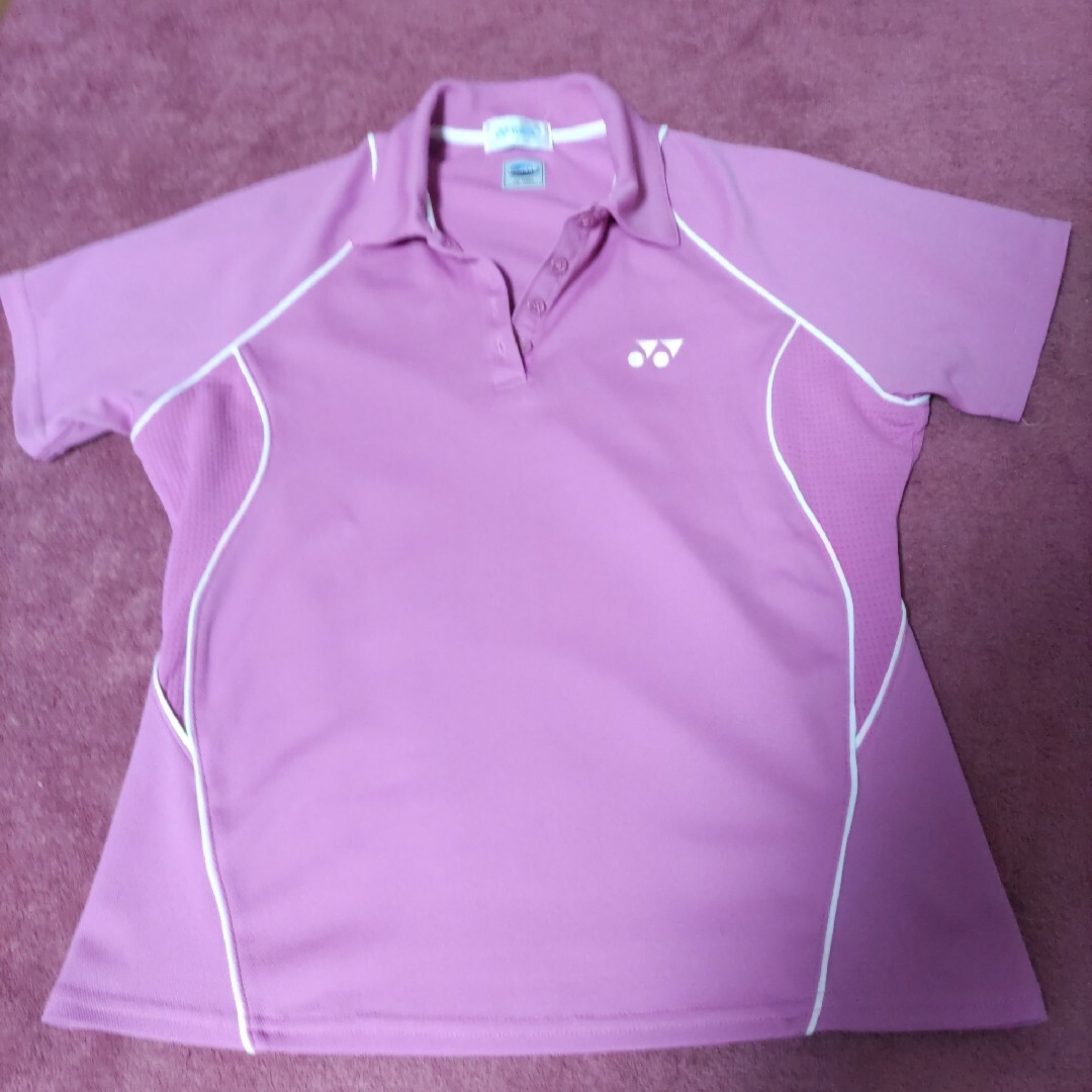 YONEX(ヨネックス)のYONEX　半袖ポロシャツ　バドミントン・テニス　ピンク　レディースM-L スポーツ/アウトドアのテニス(ウェア)の商品写真