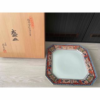 たち吉 - 未使用 有田焼 日肥其泉 昭和年製 極錦金彩古伊万里 盛皿 角