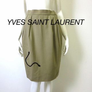 イヴサンローラン(Yves Saint Laurent)の美品/訳あり　YVES SAINT LAURENT スカート(ひざ丈スカート)