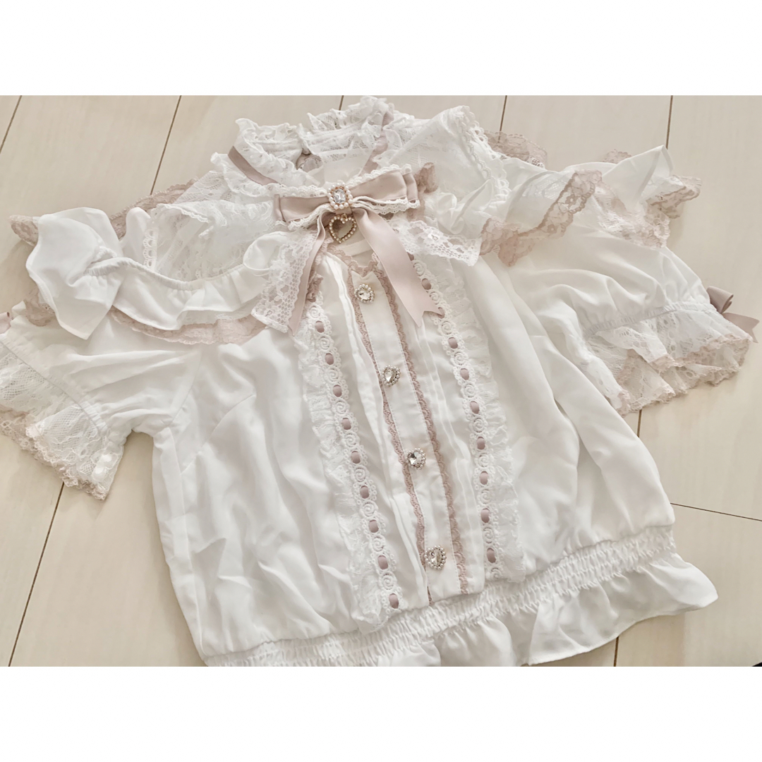 【本日限定価格】LIZ LISA オープンショルダーフリルブラウス ピンク