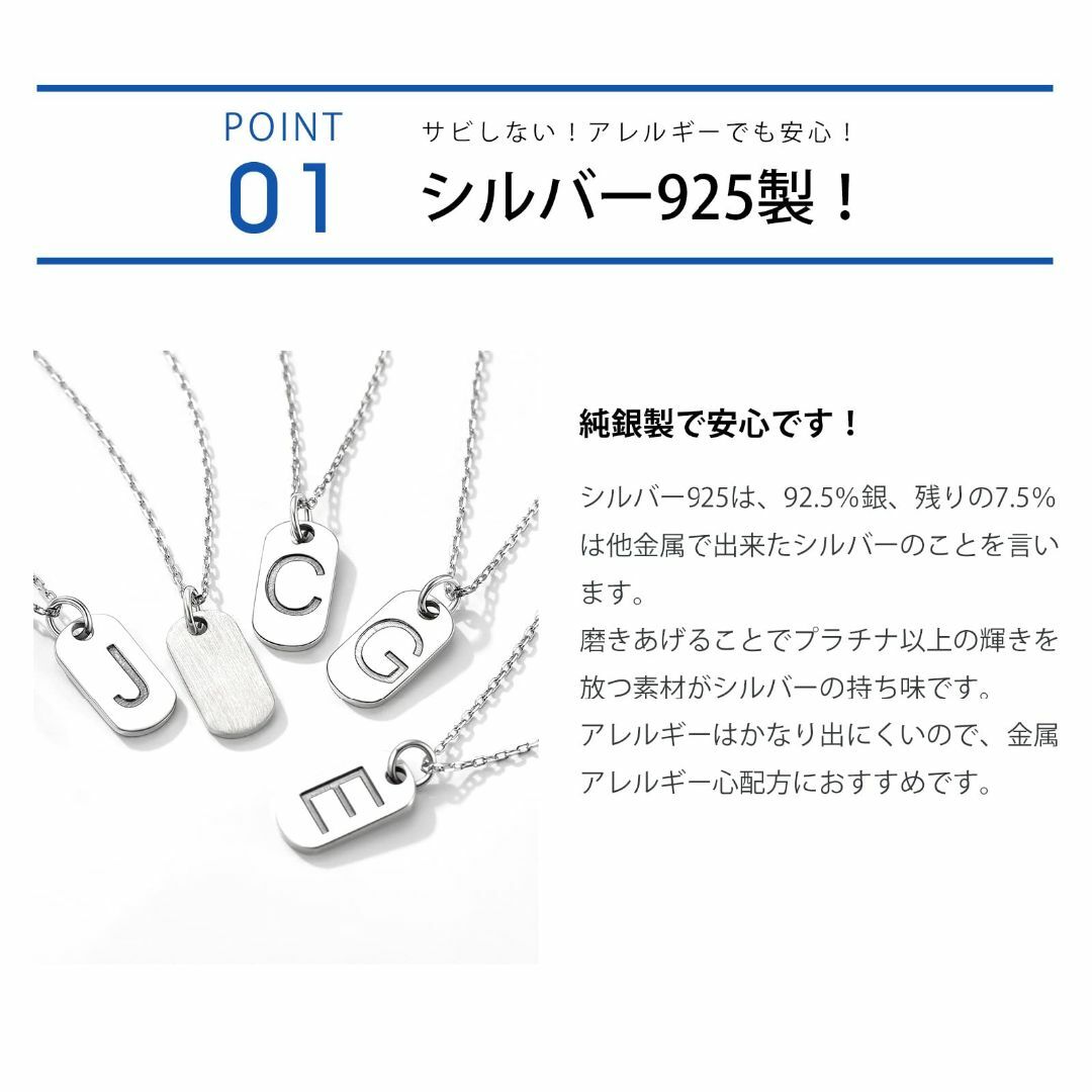 PROSTEEL 小さい タグ プレート イニシャルK ネックレス ペンダント