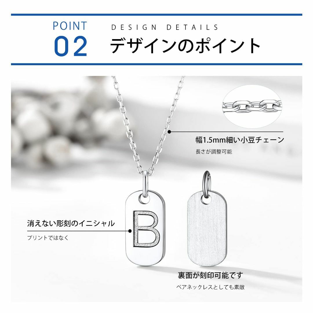 PROSTEEL 小さい タグ プレート イニシャルK ネックレス ペンダント
