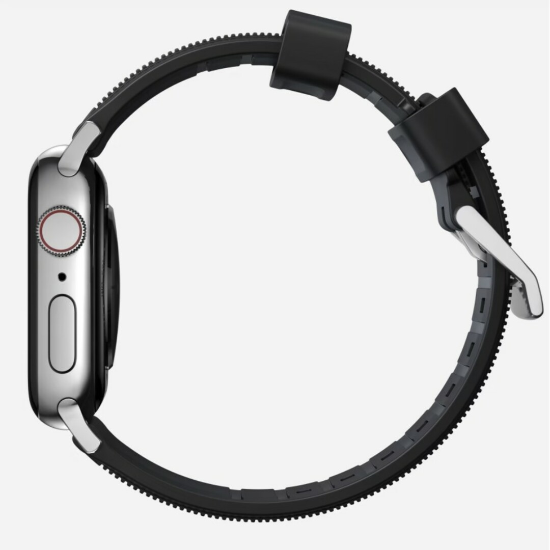 NOMAD - 即発送 NOMAD Rugged Band silver apple watchの通販 by らり