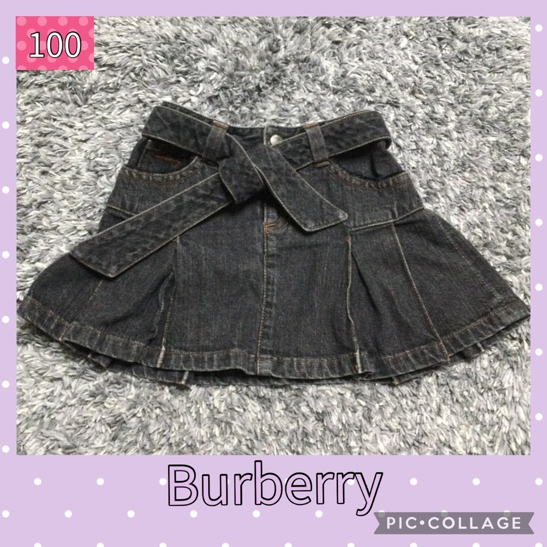 BURBERRY(バーバリー)のバーバリー　Burberry デニムスカート　サイズ100 キッズ/ベビー/マタニティのキッズ服女の子用(90cm~)(スカート)の商品写真