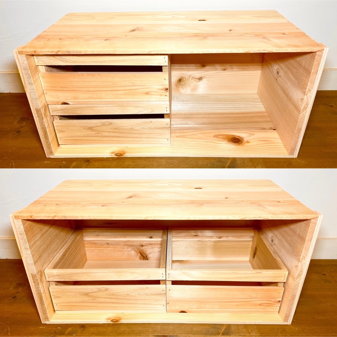 りんご箱 2箱 & 収納小箱 8箱 セット販売 / 木箱 ウッドボックス 整理 4