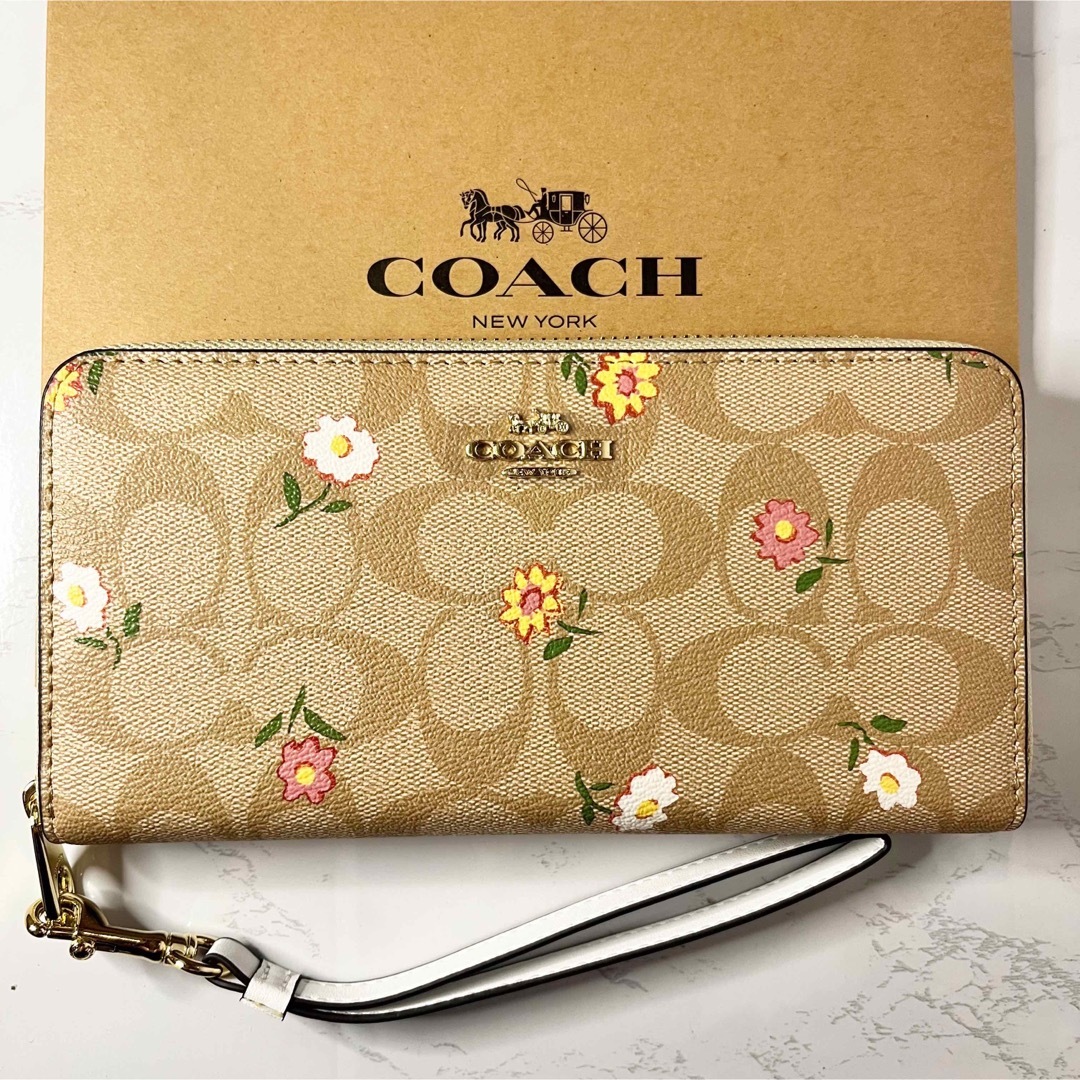 安心の保証付き COACH 長財布 シグネチャー フローラルプリント 安心の保証付き COACH 長財布 シグネチャー フローラルプリント