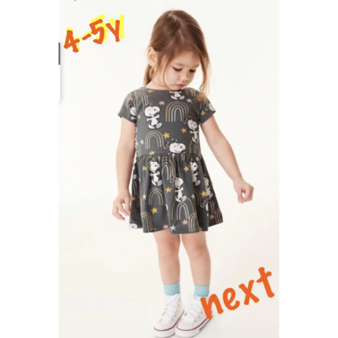 NEXT(ネクスト)の☀︎Next 4-5ySNOOPYワンピース104-110cm キッズ/ベビー/マタニティのキッズ服女の子用(90cm~)(ワンピース)の商品写真