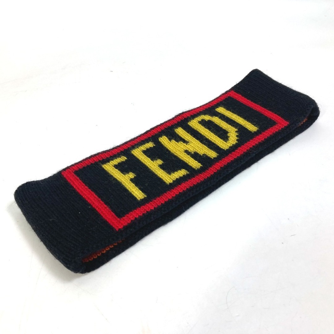 フェンディ FENDI LOVE ロゴ FXS385 ヘアアクセサリー ヘッドバンド ヘアバンド ウール ブラック