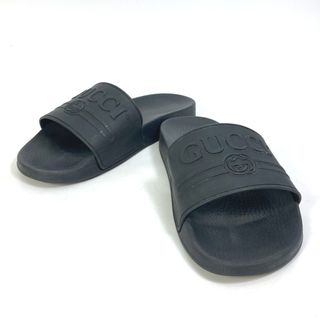 グッチ(Gucci)のグッチ GUCCI ロゴ スライド 522887 靴 シャワーサンダル プールサンダル サンダル ラバー ブラック(サンダル)