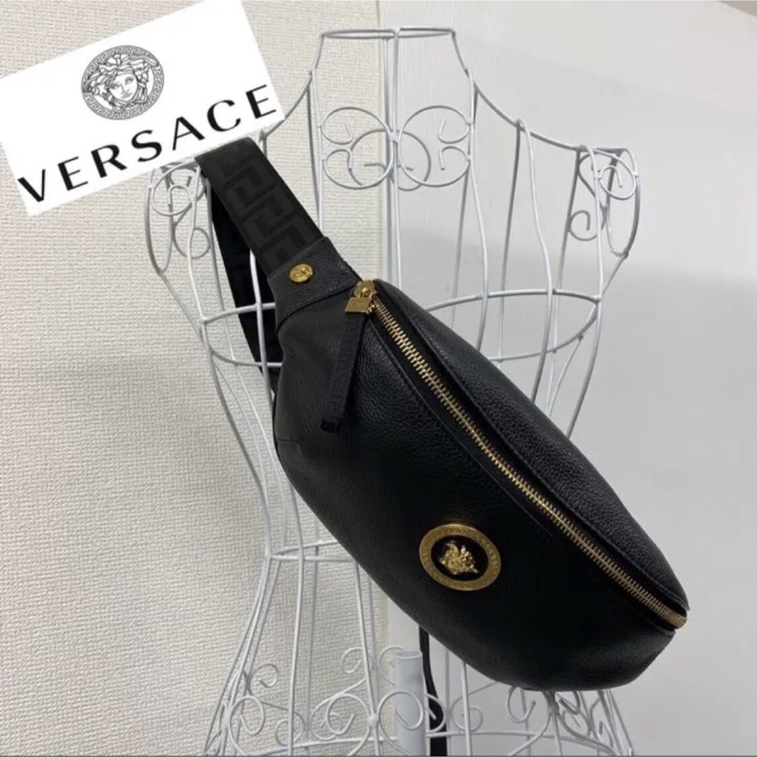 美品】ヴェルサーチ VERSACE ボディバッグ ウエストバッグ-