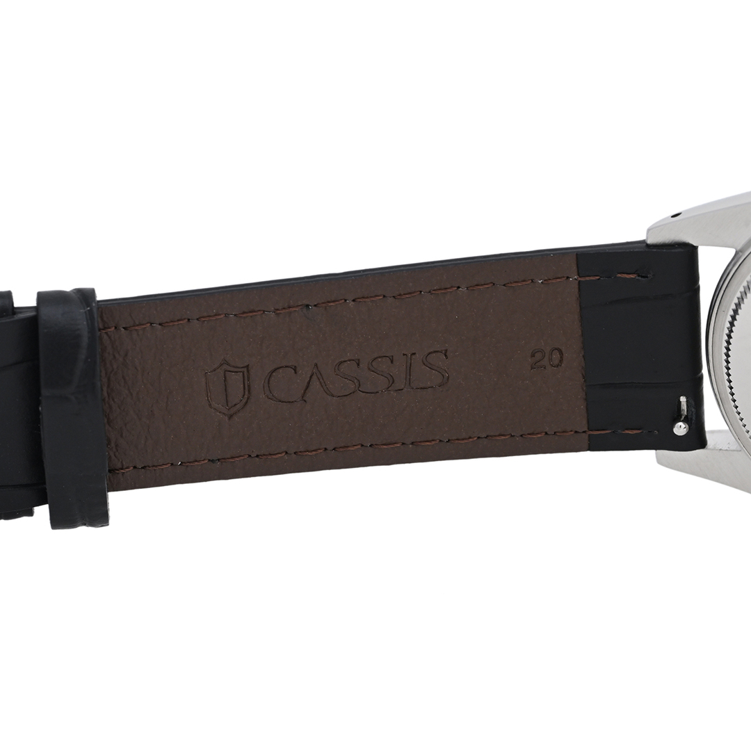 ラッピング可】 ロレックス ROLEX デイトジャスト 1603 腕時計 SS レザー 自動巻き シルバー メンズ メンズ腕時計