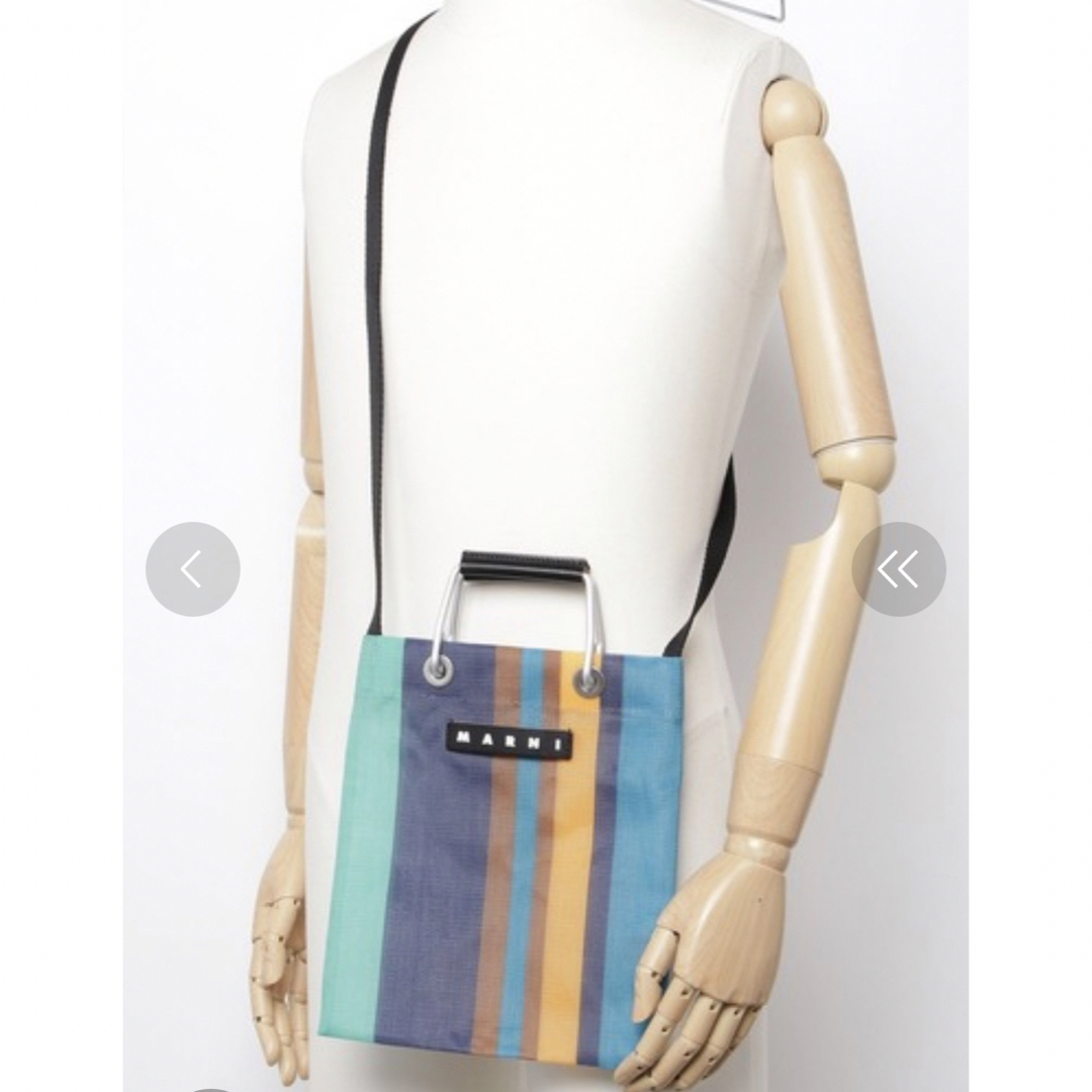Marni - MARNI ストライプミニショルダーバック ナルシスブルー 新品の