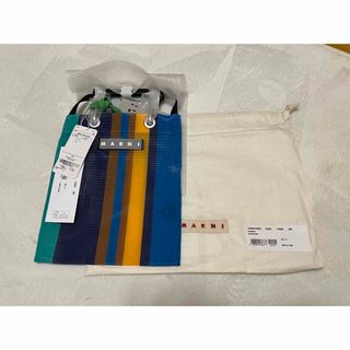 Marni - MARNI ストライプミニショルダーバック ナルシスブルー 新品の