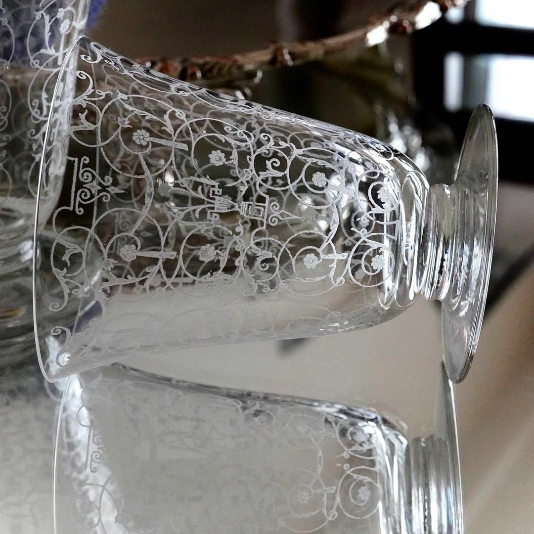 美品☆希少 オールド バカラ ミケランジェロ 白ワイングラス ペア2客