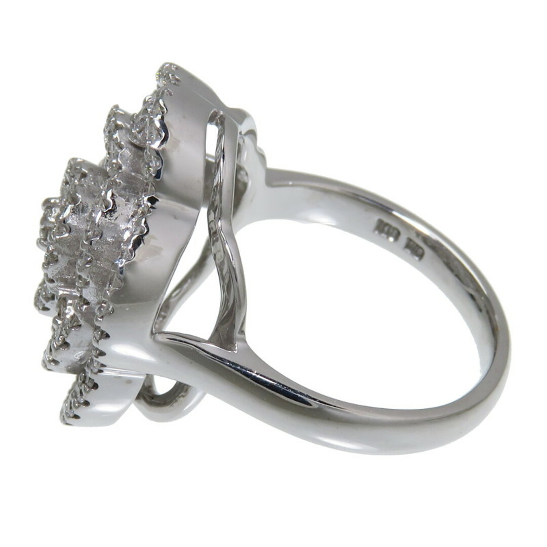リング・指輪 立体バラモチーフ K18WG ダイヤモンド 2